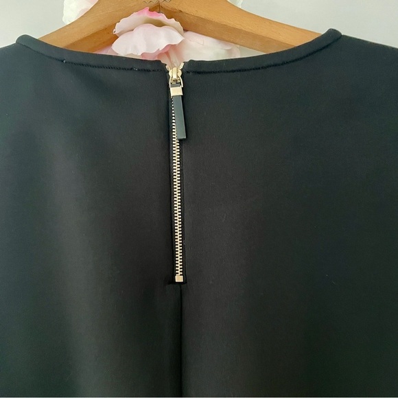 Calvin Klein Short Sleeve Shirt Rear Gold Zipper Black Animal Print Large - Picture 8 of 8